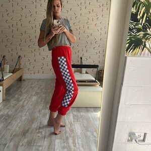 Aviator Nation Red Sweatpants Sz S